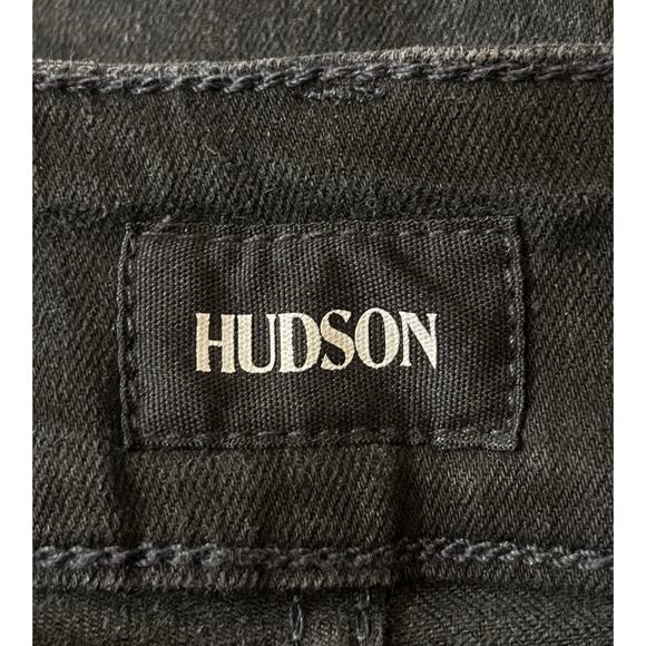 Hudson shorts Ruby cuffed mid thigh denim black size 24 - Picture 4 of 6